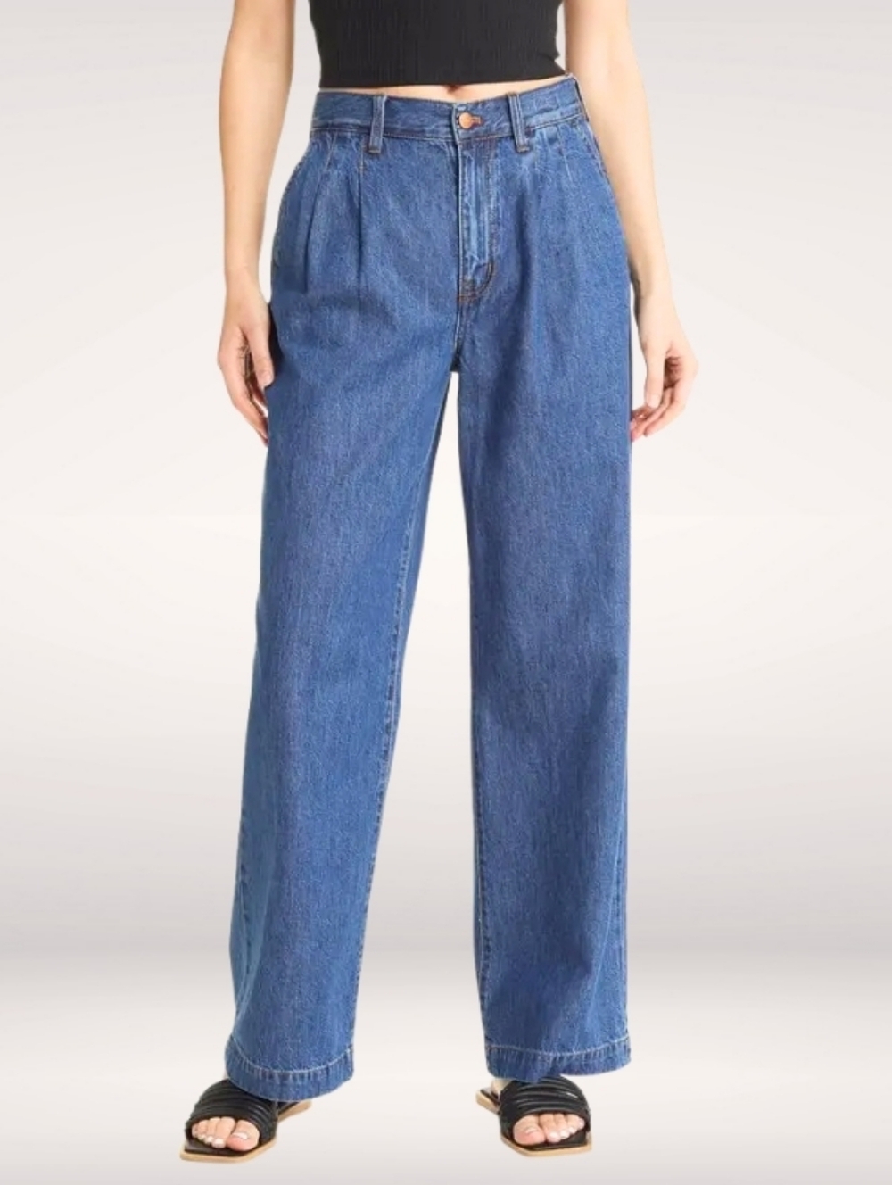 Madewell Baggy Straight Jeans - pleated front
